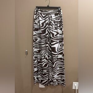Michael Kors Zebra print wide leg pant